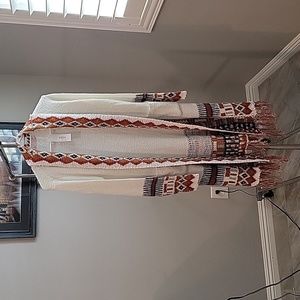 NWT C+D+M Boho Tassel Duster